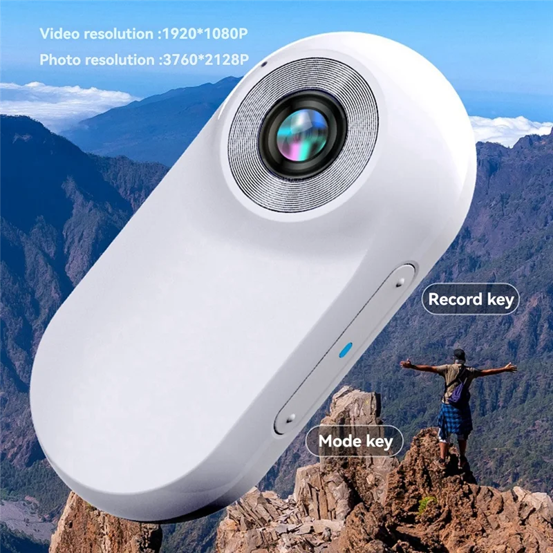Pet Collar Camera For Pet Camera And Monitor With Wide Angle Lens, Mini Portable Stabilized Sports Body Camera