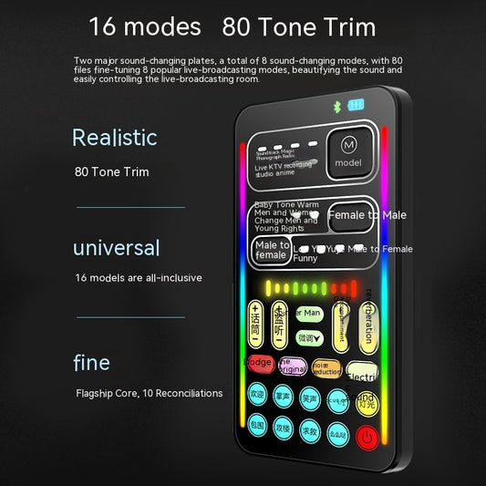 Mobile Computer Live Mini Sound Card Voice Changer Tone amazing Slow Downer